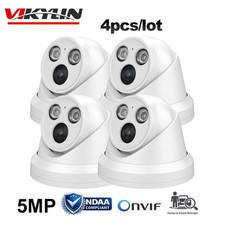 4pcs Vikylin 5MP Security IP Camera IR Light Indoor Wired Onvif with Audio CCTV