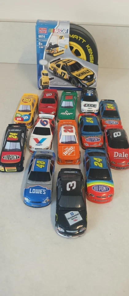 Mega Bloks NASCAR 1:58 RARO Colección Lote de 12 Coches + GRATIS #17 Matt K DeWalt Foto 4 de 4