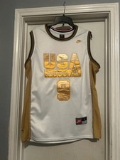 Nike Michael Jordan #9 USA Basketball Dream Team Olympics Jersey White/Gold Size