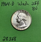 1964-D Washington Quarter 25c BU Brilliant Uncirculated 90% Silver