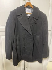 US NAVY USN P PEA Mens Size 42 R PEACOAT 42 Regular With Anchor Buttons