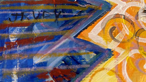 Artist Self PortraitMixed Media 2008 by Jessica Rudy 25 x 10 - Picture 4 of 5