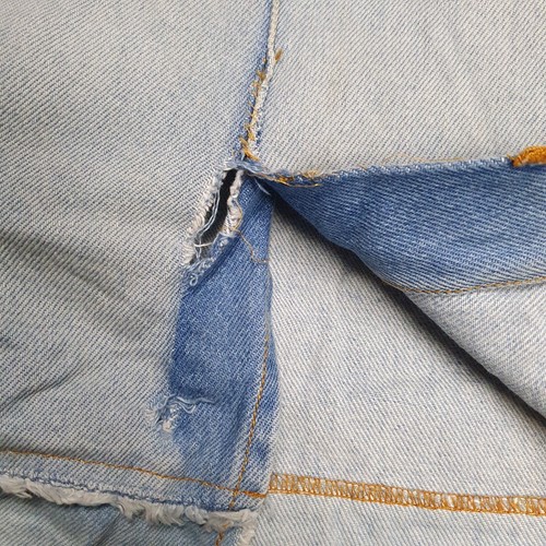 Vivienne Westwood x Lee Denim Skirt Distressed Size 30W - Picture 5 of 10