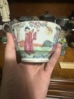 Antique Vintage Chinese  Porcelain 12 Flower God Tea Cup Bowl Has Lost Handle — photo 3