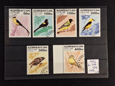 SATZ Briefmarken aus Aserbaidschan Singvögel  von 1996 Nr.314-319  gest. sauber