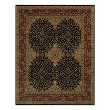 8'x10'1" Black 300 KPSI Rug Kishoon Revival Hand Knotted New Zealand Wool 91834