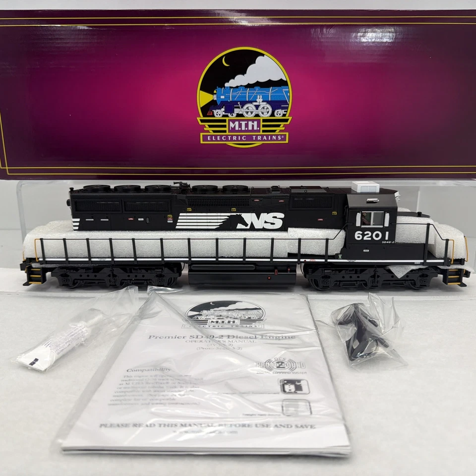MTH Premier 20-20154-1E Norfolk Southern SD40-2 Diesel PS.2 O New 3v #6201 NS - Image 2 of 4