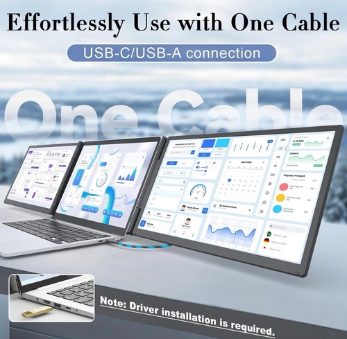 Teamgee Estensore Schermo Portatile 15.6" FHD con Power Bank (Portatile, Ultra Sottile) - Foto 6 di 9