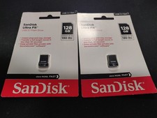 SanDisk 128GB SDCZ430-128G-A46 Ultra Fit USB 3.1 Flash Drive LOT of 2