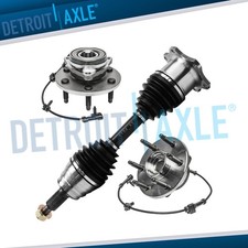 4wd Front Cv Axle Shaft Wheel Bearing Hub For Chevy Silverado Gmc Sierra 1500