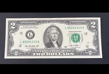 ERROR $2 DLL BILL - OVERINK "2" & SERIAL YEAR #: XX2013XX, FRB L12, SERIES 2013.