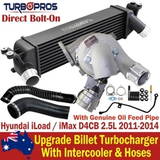Billet Turbor&Intercooler+Hoses&Oil Feed Pipe For Hyundai iLoad / iMax D4CB 2.5L