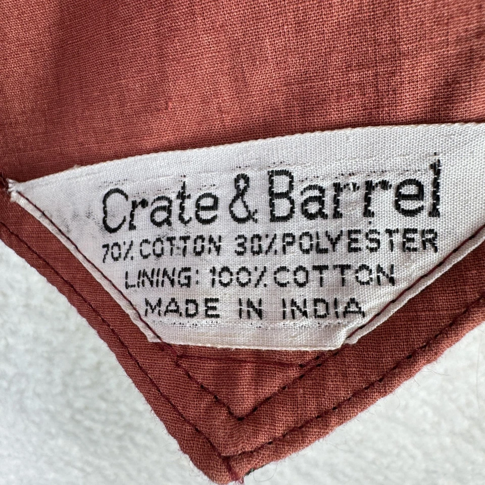 Дорожка для стола Crate & Barrel пуансеттия холли цветочный гобелен праздничный красный зеленый - Изображение 2 из 4