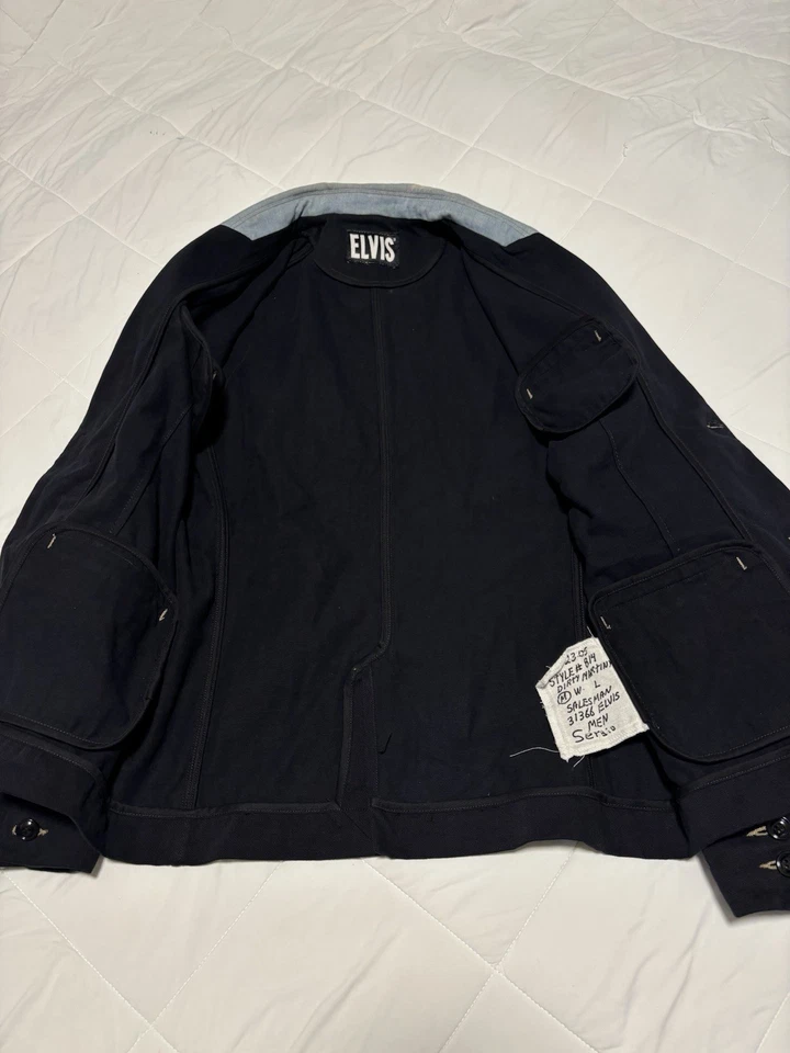 2025 Abrigo Deportivo Elvis Salesman Talla M Informal Blazer Sucio Martini Traje Chaqueta Foto 4 de 4