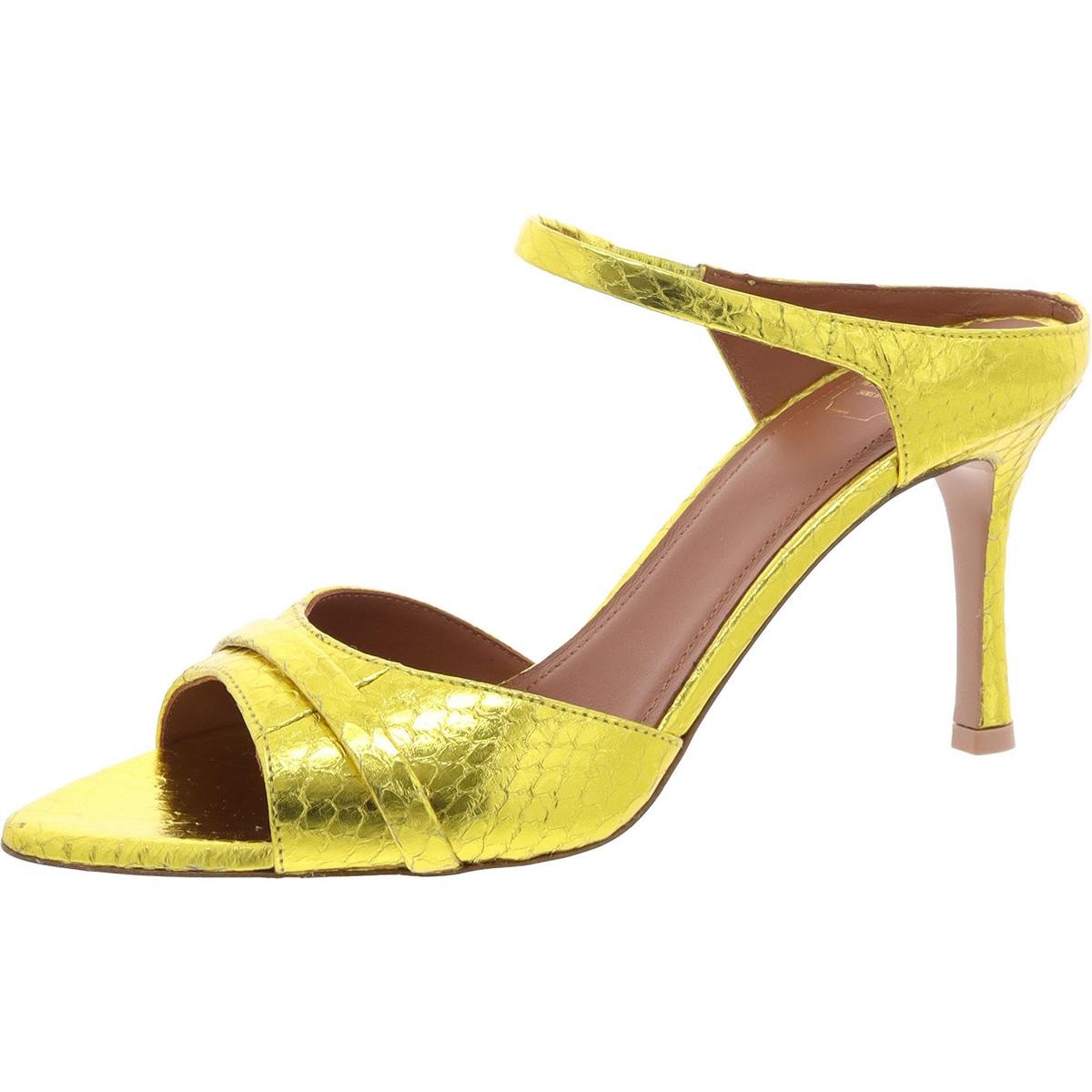 Женские туфли Malone Souliers Una 80 11 желтого цвета на каблуке 36,5 средний (B,M) BHFO 6897