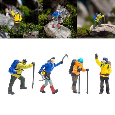 Resin 1/64 Kletternde Menschen Figuren Ornament für DIY Projekte Layout Dekor