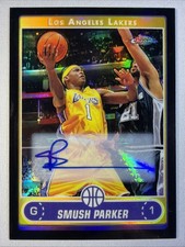 SMUSH PARKER  2006-07 Topps Chrome Black Refractor AUTO !!  #46  L.A. Lakers