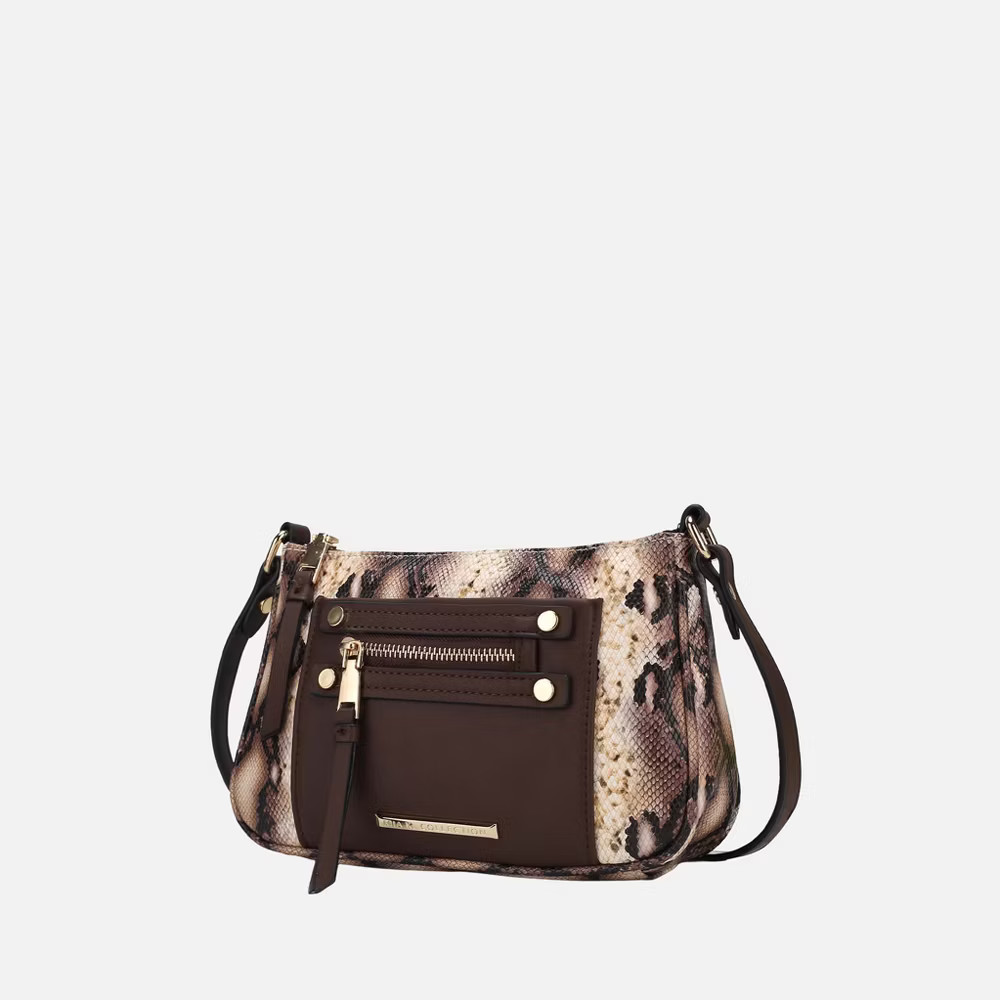 MKF Collection Essie vegan leather Snake embossed Crossbody Bag by Mia K