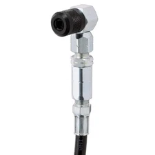 Slippery Pete 90 Degree Grease Gun Coupler - 18 Inch Flex Hose, Threaded Conn...