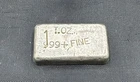 Vintage 1.0 Troy Oz .999 Fine Silver Old Hand Poured Bar RARE OLD 1TOZ HP BAR!
