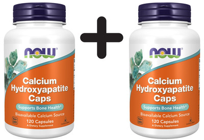 2 x NOW Foods Calcium Hydroxyapatite Caps - 120 caps (141,62 EUR/kg)