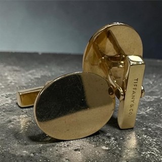 De colección Tiffany & Co. GEMELOS OVALADOS ORO AMARILLO 14K SÓLIDO PARA HOMBRE LISOS 15g