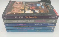 5 Book Lot: Scholastic Point Teen Thrillers Babysitter Final Exam Funhouse +More