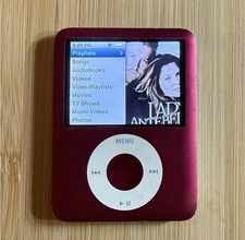 Apple iPod Nano 3rd Generation 8gb Red TESTED WORKING MP3 Player