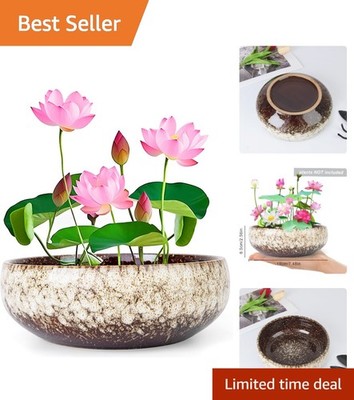 Multifunctional 8-Inch Lotus Bowl with No Drain Hole - Ideal for Water Plants