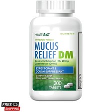 Mucus Relief DM Dextromethorphan HBr 20mg Guaifenesin 400mg Cough, Imme...