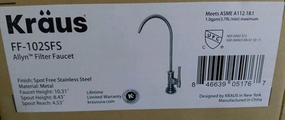 Kraus (FF-102SFS) Allyn Filter Faucet Stainless Steel