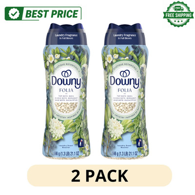 (2 Pack) Downy Laundry Scent Beads Folia 21.1oz In Wash Scent Booster Formula