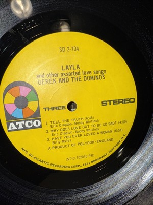DEREK & THE DOMINOS Layla ATCO 2xLP NM/VG++ gatefold 1st Press | eBay