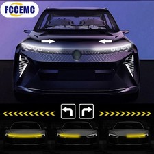 LED Car Hood Light Dynamic DRL Turn Signal 12V Flexible Strip