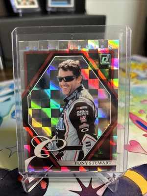 Tony Stewart 2022 Panini Donruss Racing NASCAR Elite Series Checkers Parallel E3