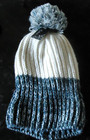 NEW Fashion Women's Winter Cable Knit Beanie Hat Blue/White  Designer — photo 3