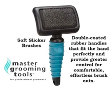 Master Grooming Tools MEDIUM SOFT SLICKER BRUSH Ergonomic DOG CAT Dematting Hair