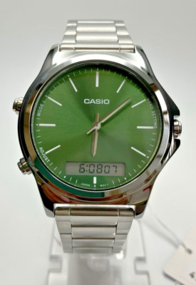 CASIO Watch MTP-VC01D-3 Ana-Dig Brand new Green face