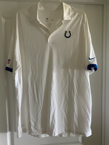 NUEVA CAMISA POLO NIKE DRI-FIT INDIANAPOLIS POTS BLANCA PARA HOMBRE GRANDE L NFL FÚTBOL AMERICANO - Imagen 7 de 10