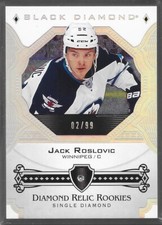 17/18 Black Diamond Relic Rookie RC Jack Roslovic /99 BDR-JR Jets