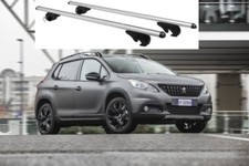 BARRE PORTATUTTO ALLUMINIO PEUGEOT 2008 BLACK MATT ANNO 2016 CON RAIL CON CHIAVI