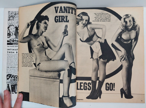 Showgirls Magazine V 1 No 7 Feb 1947 Burlesk Queens RARE Pinup Gross Cover VG+++ - Picture 5 of 11