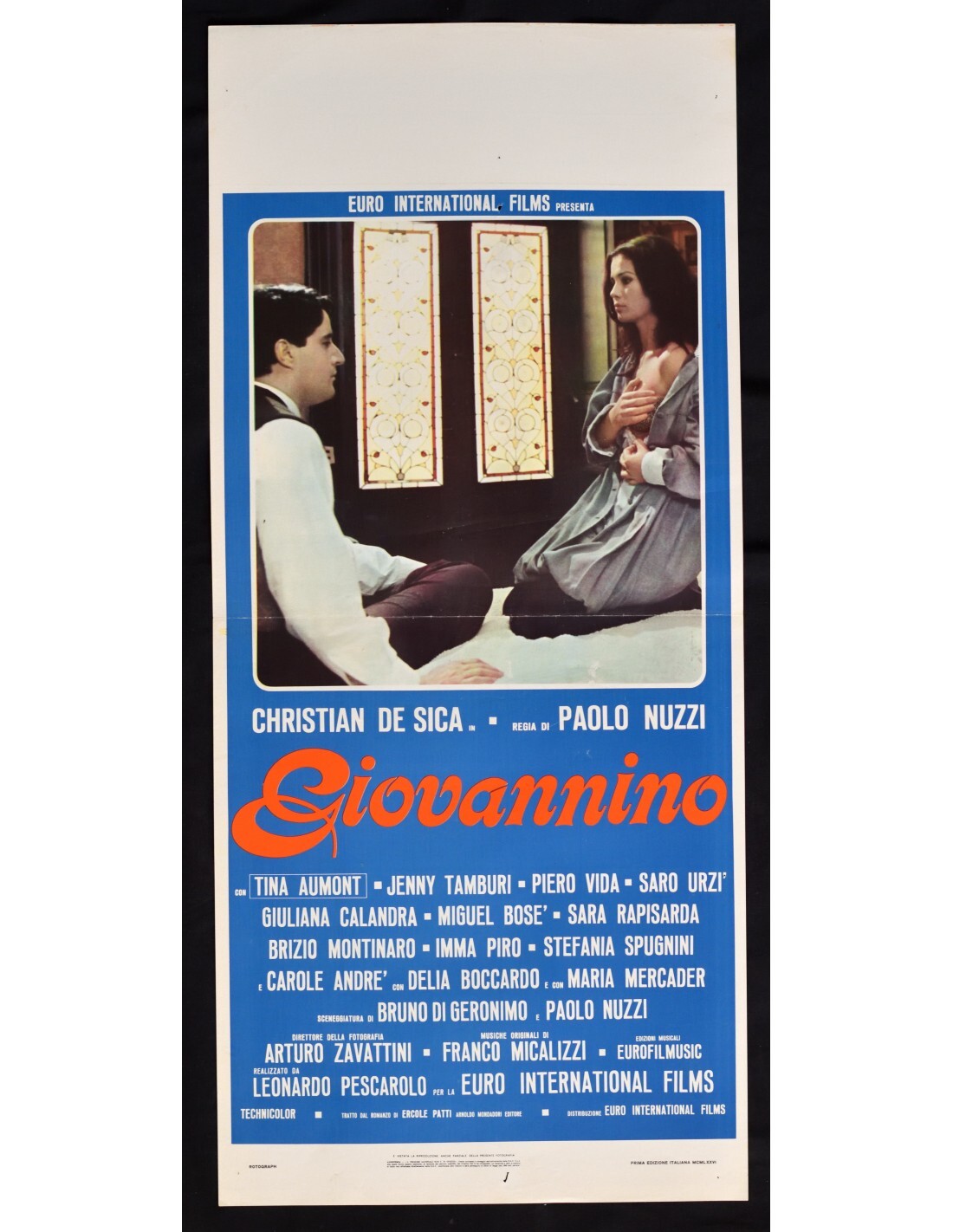 Locandina originale film Giovannino (1976) - Regia di Paolo Nuzzi