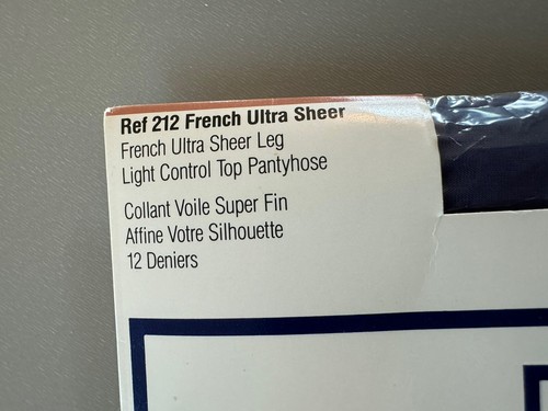Givenchy Pantyhose VTG Size C 1990 Ref 212 French Ultra Sheer Blue Dahlia New - Picture 4 of 5