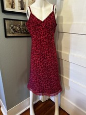 Vintage Express Y2K Slip Dress 9/10 Small Micro Floral 90s  Spaghetti Strap