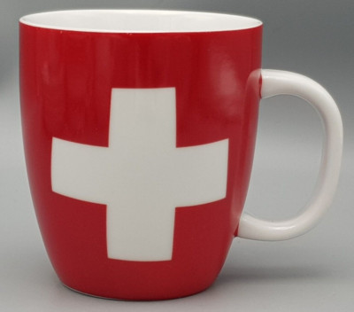 BODUM großer KAFFEEBECHER 'SCHWEIZ' Ø ca.9,2cm/ ca.10,3cm hoch TOP