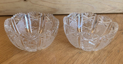 Böhmisches Glas Schalen Dessertschale Bohemia Crystal 2 Stück Durchmesser 10,5cm