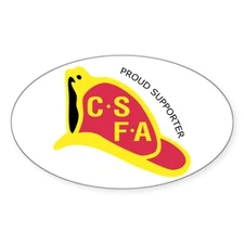 CafePress Oval CSFA Support Sticker Sticker (Oval) (3451805)