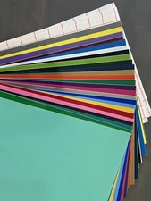 Oracal 651 Perm Adhesive Vinyl 25 Sheets 9" x 12” Sampler Cricut Crafting New