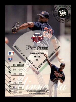 【for マリエモーン様】オーダー品 他2点 1995 BASEBALL 1995 Leaf Pat Mahomes Minnesota Twins #366 1 | eBay